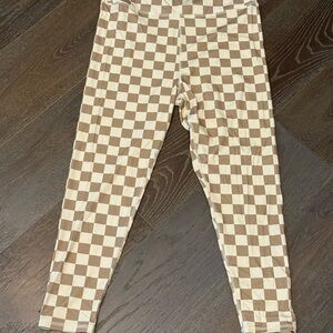 Checkered Tan Women's Leggings